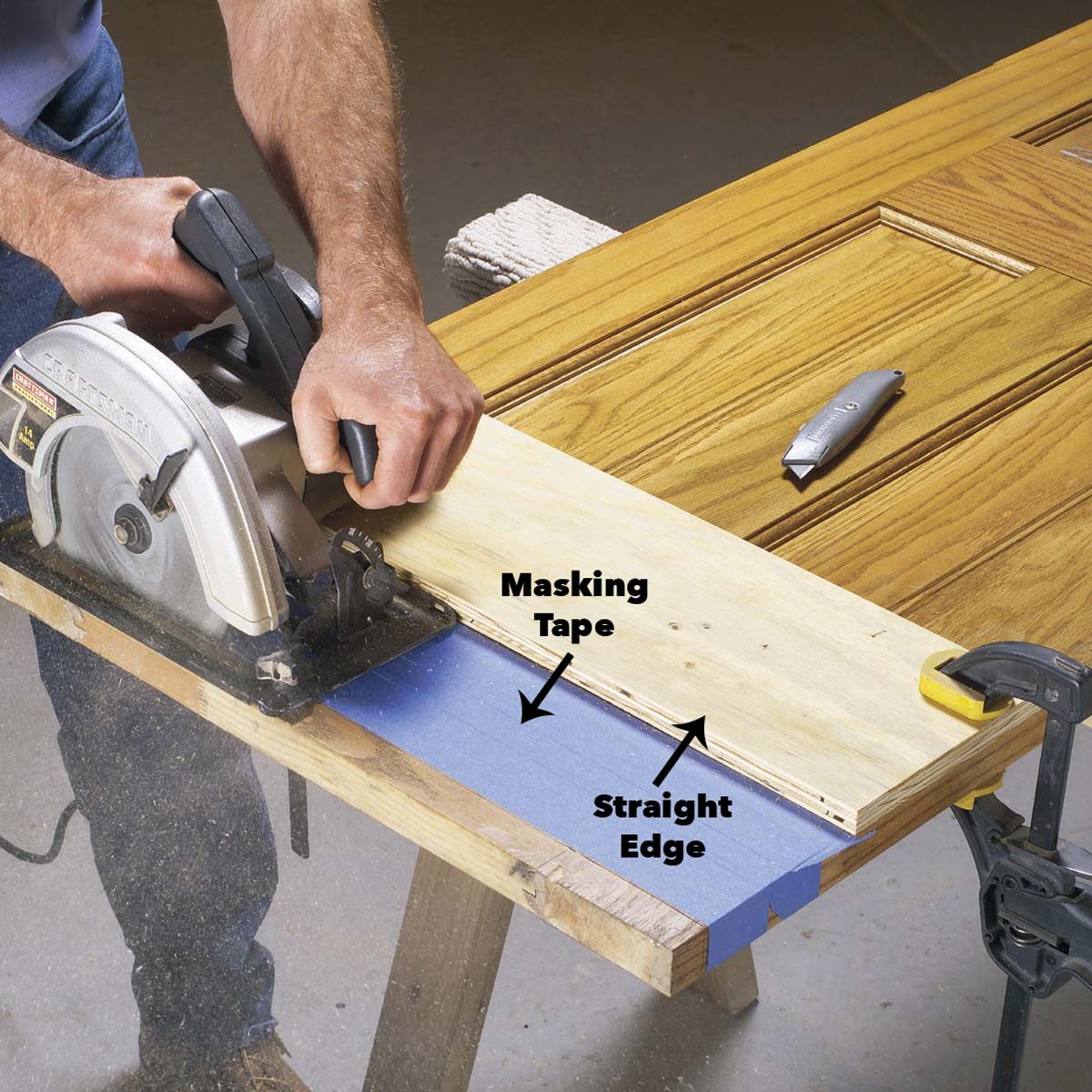 cut off bottom of wood door