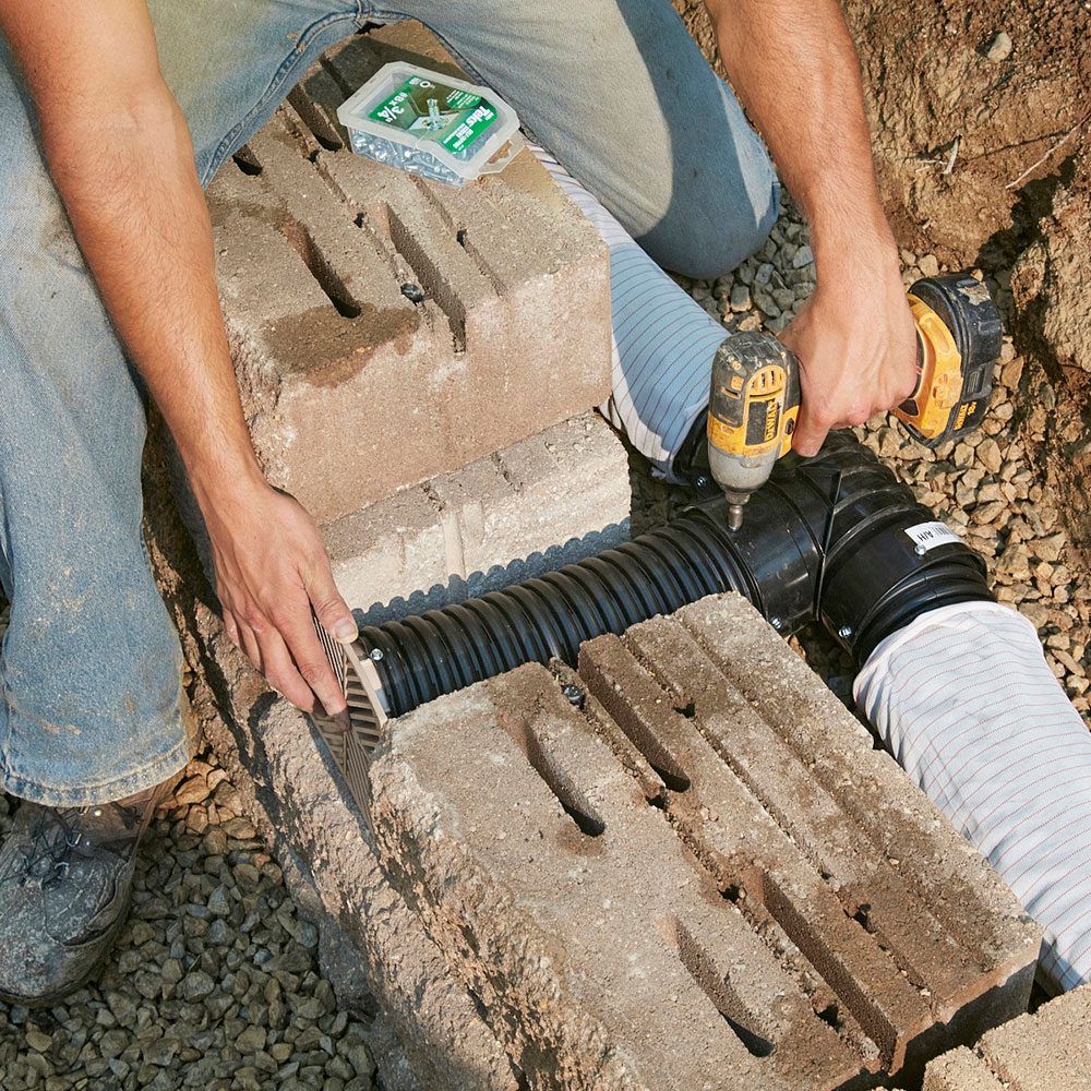 Retaining wall drainage