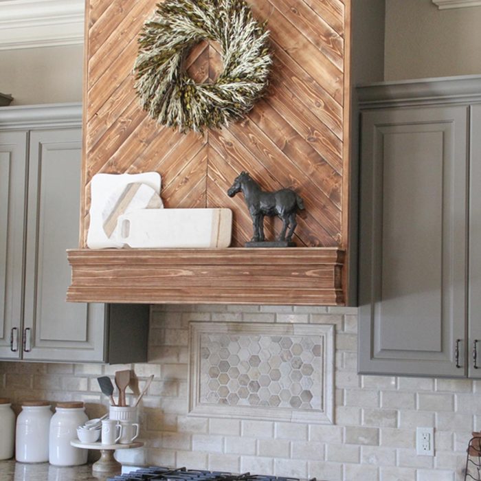 diy vent hood wood