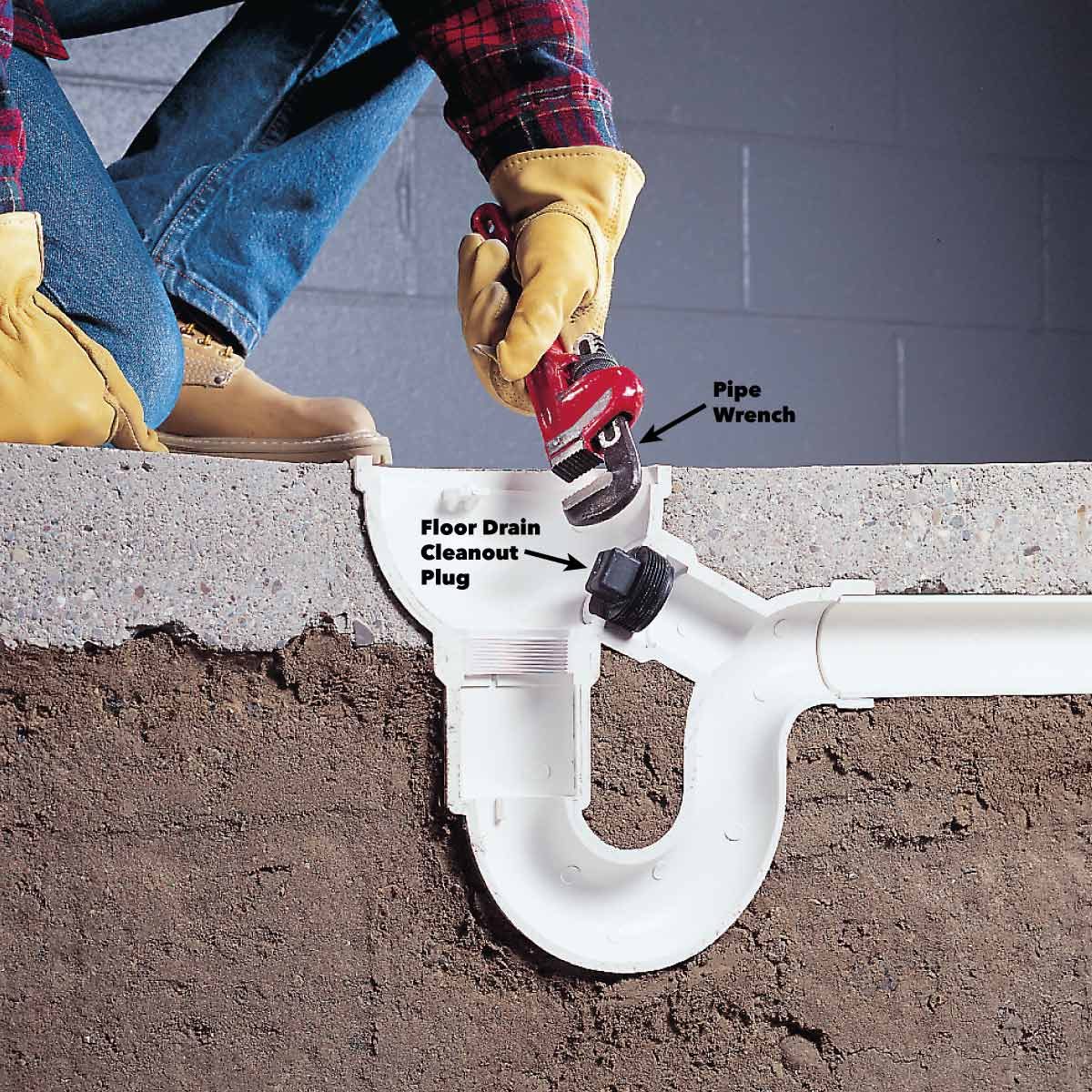 remove cleanout plug