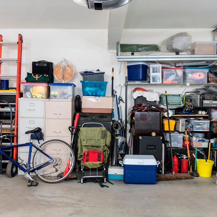messy garage floor