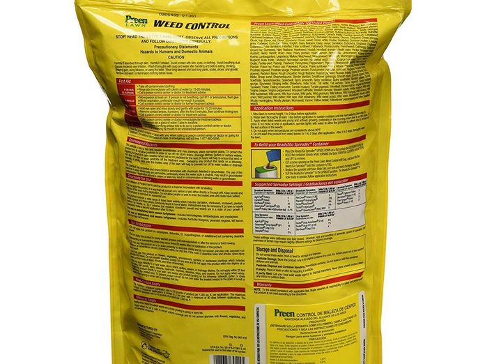 weed control instructions