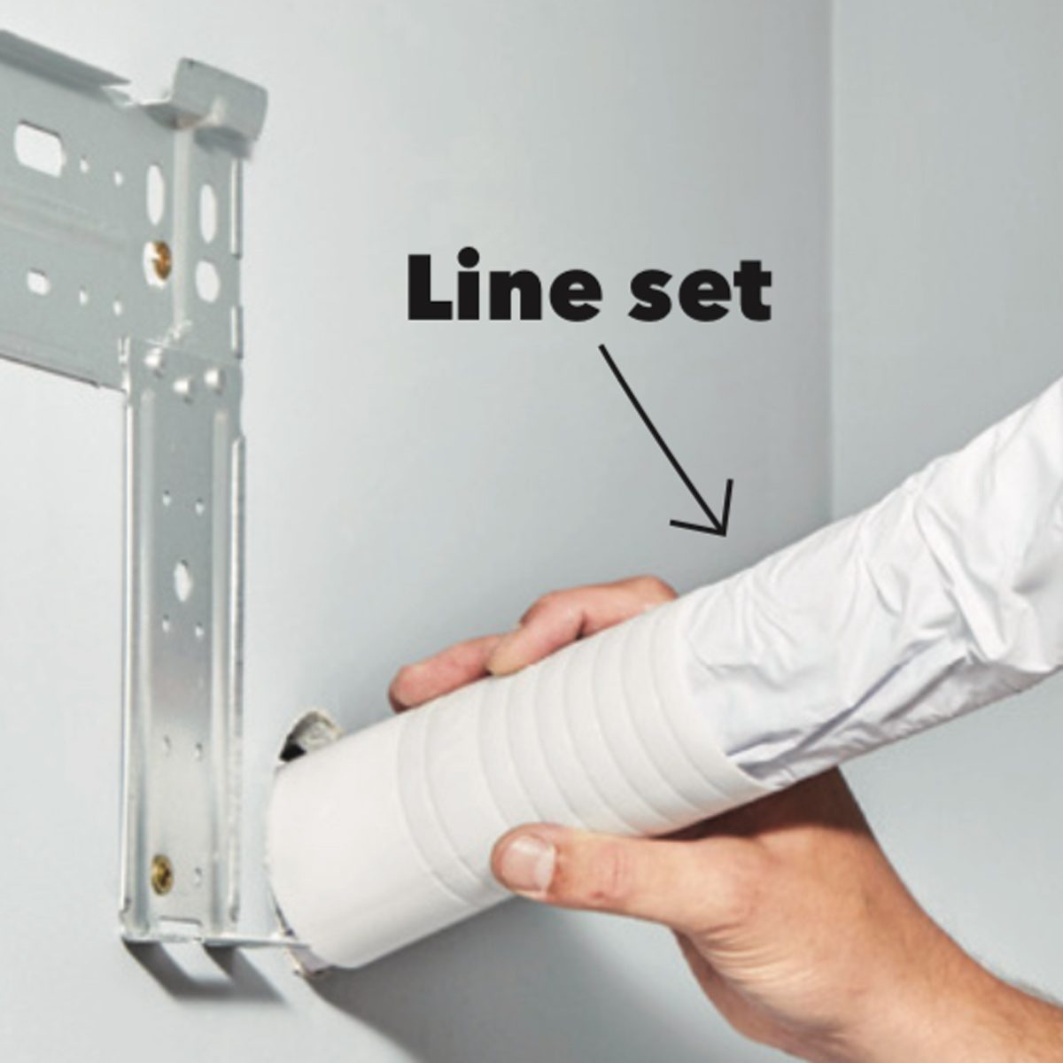 Run the Line Set - Ductless Air Conditioner Installation