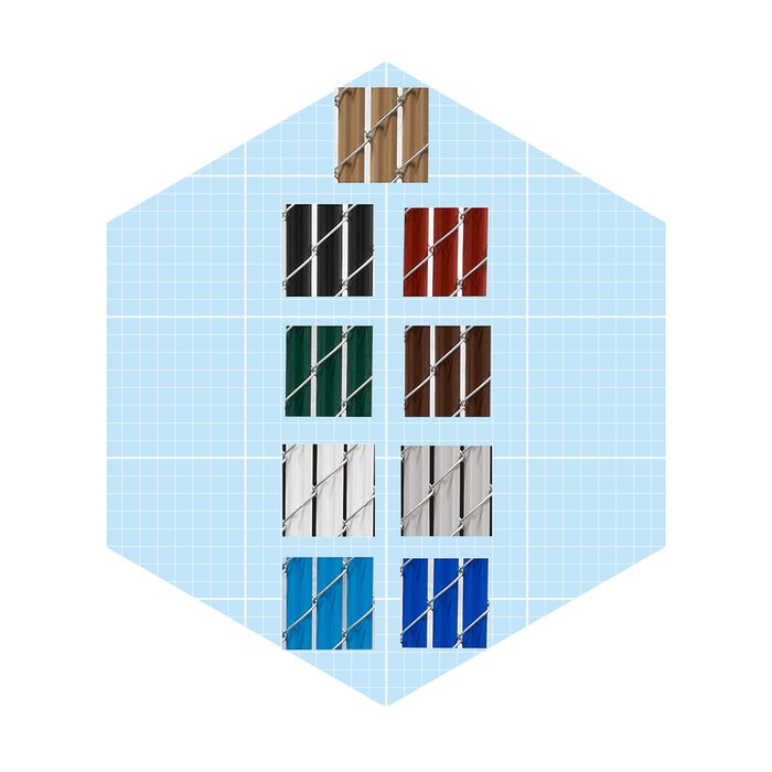 A grid displays various colored panels, arranged in a hexagonal pattern, showcasing different shades against a light blue background, emphasizing diversity in design.