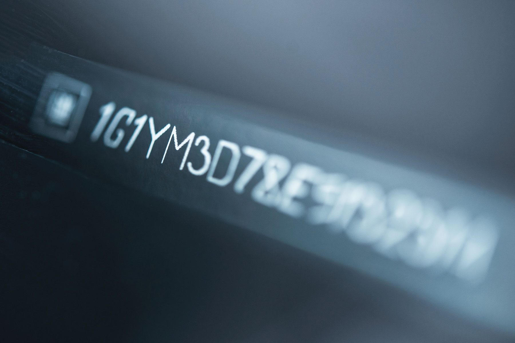Car Vehicle Identification Number Under the Windshield