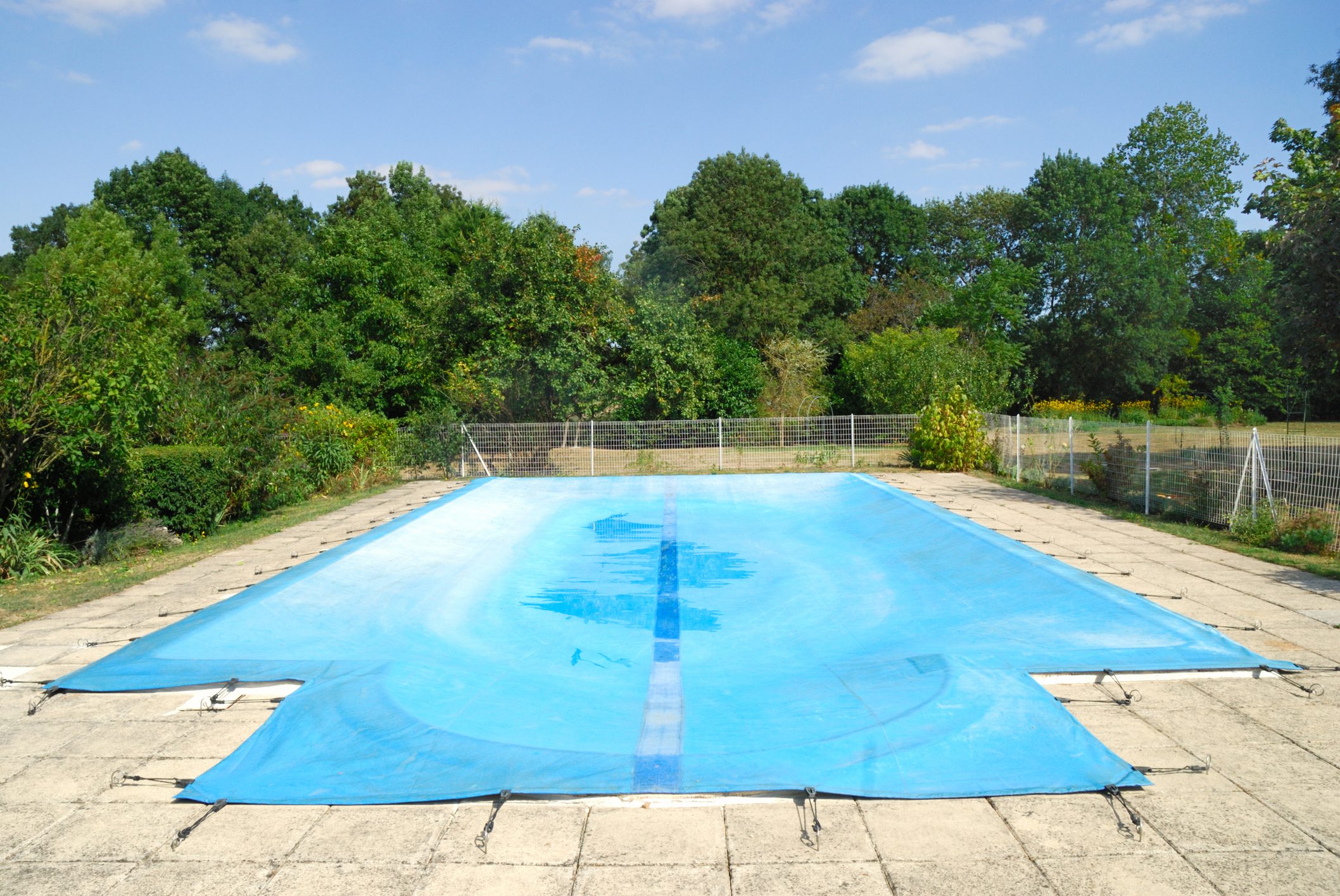 Swimming Pool covered for Winter