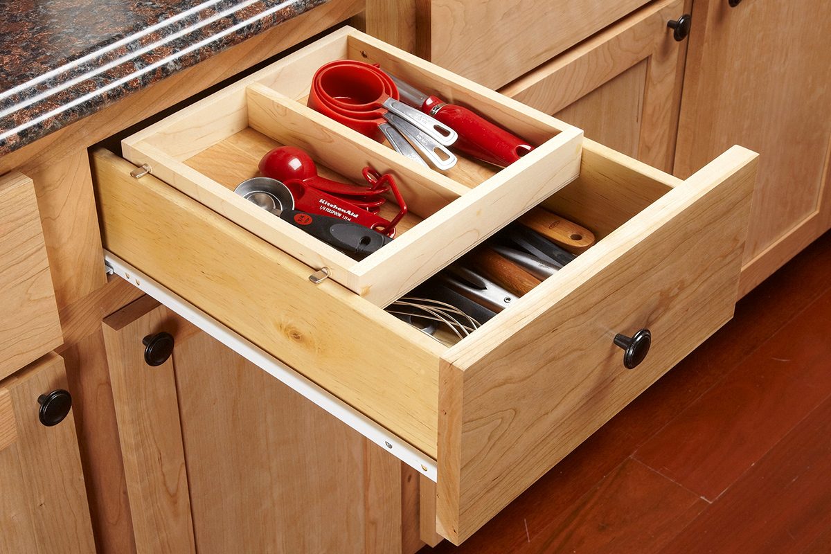 Easy Diy Projects To Increase Kitchen Cabinet And Drawer Storage Drawer in a Drawer