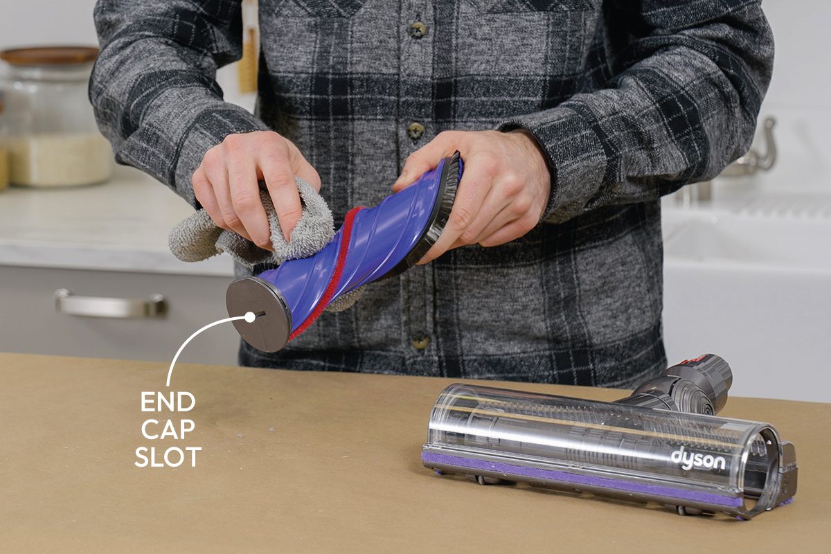 How To Clean A Dyson Vacuum And Its Filter How to clean a Dyson vacuum head using a microfibre cloth