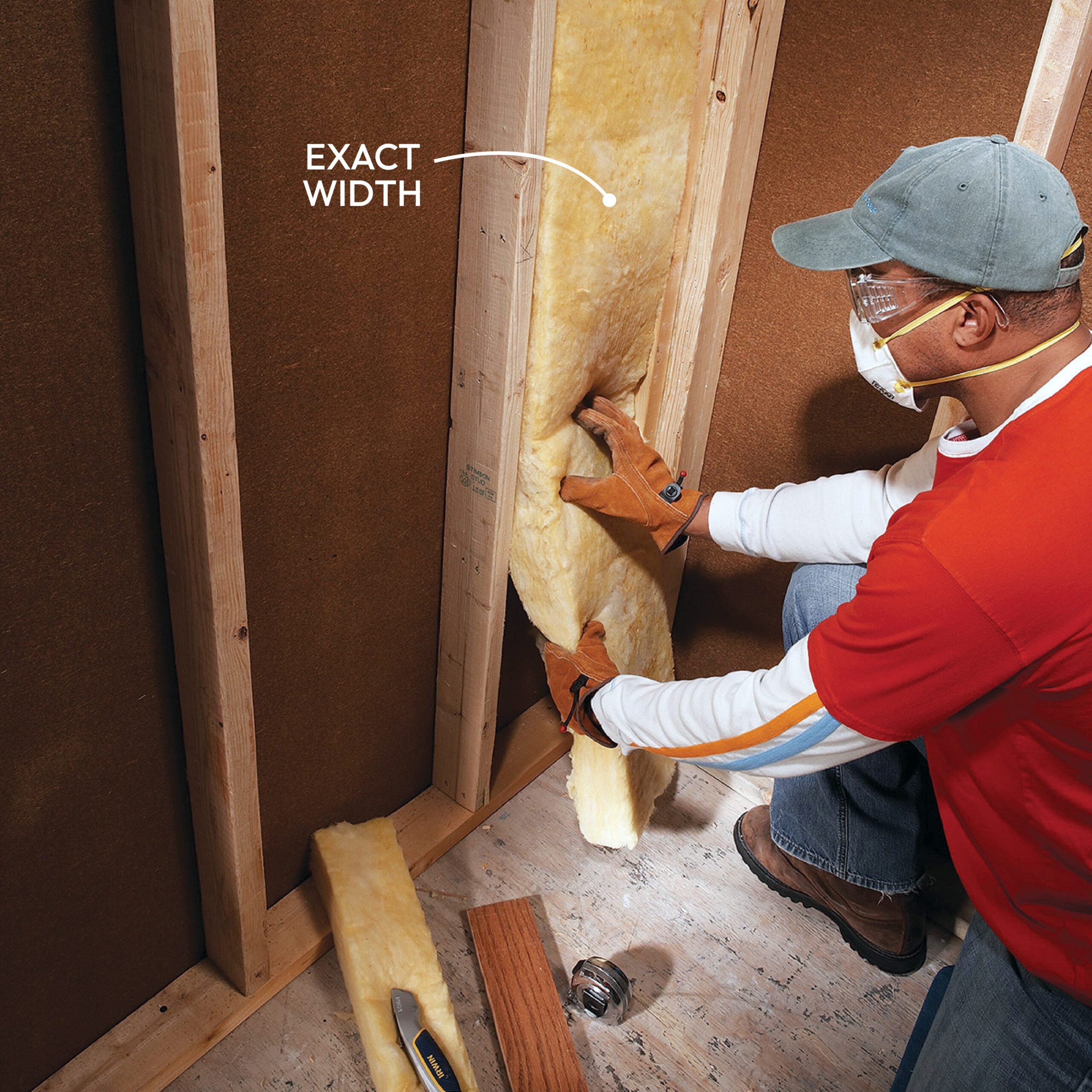Cut Fiberglass Batts to Exact Widths